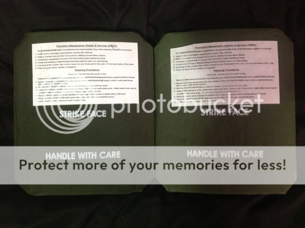 Ceradyne level IIIA ESAPI side plates, Set of 2 FN Herstal Firearms