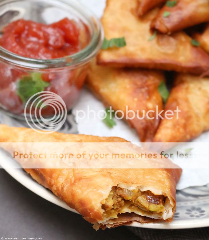 Vegetarische Samosas | whatinaloves.com http://i402.photobucket.com/albums/pp103/Sushiina/cityglam/cityglam001/samsona5_zpsvyfii9z0.jpg