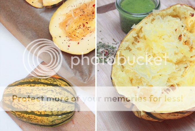 Kürbisrezept, lecker, Herbst, spaghetti pumpkin Kürbis