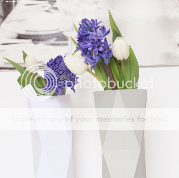 Blumendeko Papiervasen, Faltvase, DIY, Blumen