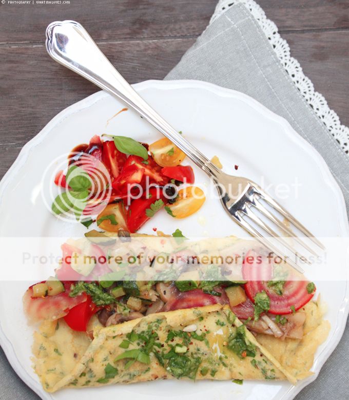 Omlette Gemüse Vegetarisch