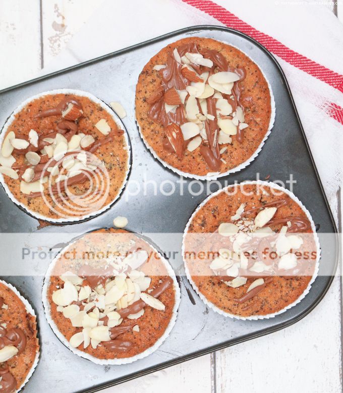 Nussige Mohn-Muffins mit kleinen Schokoladenstückchen für die Adventszeit