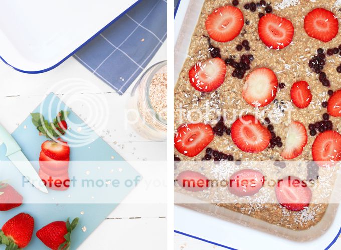 Breakfast to go | whatinaloves.com Oats Cake with STrawberries